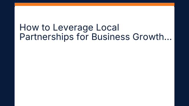 How to Leverage Local Partnerships for Business Growth in Africa